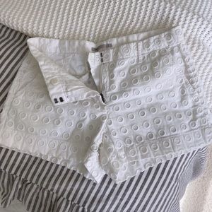 Gap White Eyelet Cotton Shorts size 0